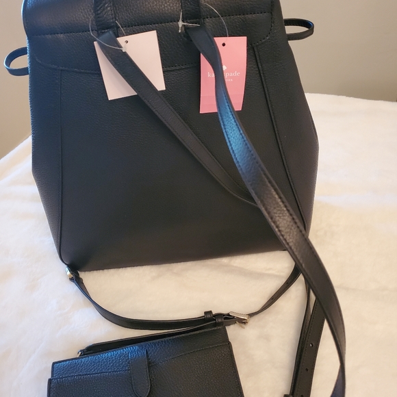 ⭐SALE!⭐️ BRAND NEW! KATE SPADE Leila Pebbled Leather Backpack & Wallet/Wristlet - Picture 3 of 11